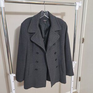 Halston Studio Wool/Nylon/Cashmere Coat